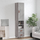 Credenza Grigio Sonoma 34,5x34x180 cm in Legno truciolato