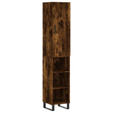 Credenza Rovere Fumo 34,5x34x180 cm in Legno truciolato
