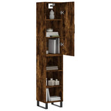 Credenza Rovere Fumo 34,5x34x180 cm in Legno truciolato