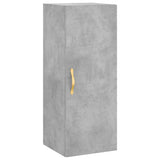 Credenza Grigio Cemento 34,5x34x180 cm in Legno truciolato