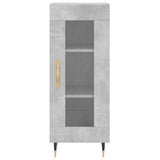 Credenza Grigio Cemento 34,5x34x180 cm in Legno truciolato
