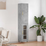 Credenza Grigio Cemento 34,5x34x180 cm in Legno truciolato