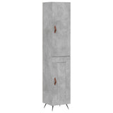 Credenza Grigio Cemento 34,5x34x180 cm in Legno truciolato