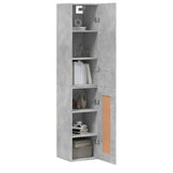 Credenza Grigio Cemento 34,5x34x180 cm in Legno truciolato