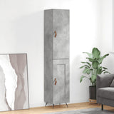Credenza Grigio Cemento 34,5x34x180 cm in Legno truciolato