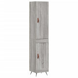 Credenza Grigio Sonoma 34,5x34x180 cm in Legno truciolato