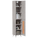 Credenza Grigio Sonoma 34,5x34x180 cm in Legno truciolato