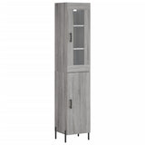 Credenza Grigio Sonoma 34,5x34x180 cm in Legno truciolato