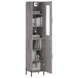 Credenza Grigio Sonoma 34,5x34x180 cm in Legno truciolato
