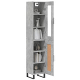 Credenza Grigio Cemento 34,5x34x180 cm in Legno truciolato