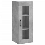 Credenza Grigio Cemento 34,5x34x180 cm in Legno truciolato