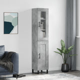 Credenza Grigio Cemento 34,5x34x180 cm in Legno truciolato
