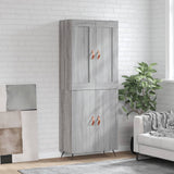 Credenza Grigio Sonoma 69,5x34x180 cm in Legno truciolato