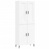 Credenza Bianca 69,5x34x180 cm in Legno truciolato