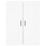 Credenza Bianca 69,5x34x180 cm in Legno truciolato