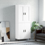 Credenza Bianca 69,5x34x180 cm in Legno truciolato