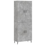 Credenza Grigio Cemento 69,5x34x180 cm in Legno truciolato