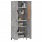 Credenza Grigio Cemento 69,5x34x180 cm in Legno truciolato