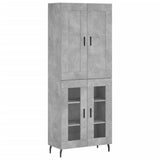 Credenza Grigio Cemento 69,5x34x180 cm in Legno truciolato