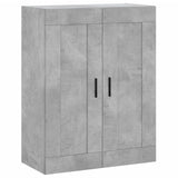 Credenza Grigio Cemento 69,5x34x180 cm in Legno truciolato