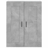 Credenza Grigio Cemento 69,5x34x180 cm in Legno truciolato
