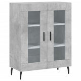 Credenza Grigio Cemento 69,5x34x180 cm in Legno truciolato