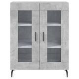 Credenza Grigio Cemento 69,5x34x180 cm in Legno truciolato