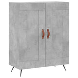 Credenza Grigio Cemento 69,5x34x180 cm in Legno truciolato