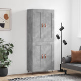 Credenza Grigio Cemento 69,5x34x180 cm in Legno truciolato