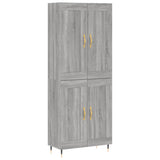 Credenza Grigio Sonoma 69,5x34x180 cm in Legno truciolato