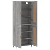 Credenza Grigio Sonoma 69,5x34x180 cm in Legno truciolato