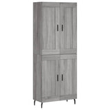 Credenza Grigio Sonoma 69,5x34x180 cm in Legno truciolato