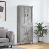 Credenza Grigio Sonoma 69,5x34x180 cm in Legno truciolato