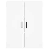 Credenza Bianca 69,5x34x180 cm in Legno truciolato