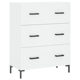 Credenza Bianca 69,5x34x180 cm in Legno truciolato