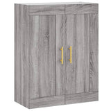 Credenza Grigio Sonoma 69,5x34x180 cm in Legno truciolato