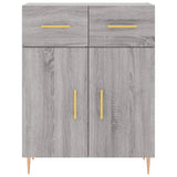 Credenza Grigio Sonoma 69,5x34x180 cm in Legno truciolato