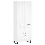 Credenza Bianca 69,5x34x180 cm in Legno truciolato
