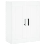 Credenza Bianca 69,5x34x180 cm in Legno truciolato