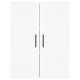 Credenza Bianca 69,5x34x180 cm in Legno truciolato