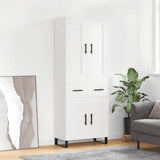 Credenza Bianca 69,5x34x180 cm in Legno truciolato