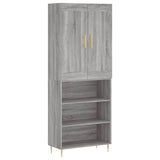 Credenza Grigio Sonoma 69,5x34x180 cm in Legno truciolato