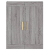 Credenza Grigio Sonoma 69,5x34x180 cm in Legno truciolato