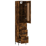 Credenza Rovere Fumo 34,5x34x180 cm in Legno truciolato