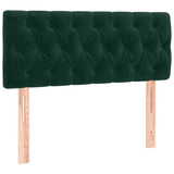 Giroletto a Molle con Materasso Verde Scuro 120x200 cm Velluto