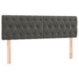 Giroletto a Molle con Materasso Grigio Scuro 140x190 cm Velluto