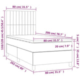 Giroletto a Molle con Materasso Blu 80x200 cm inTessuto