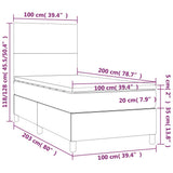 Giroletto a Molle con Materasso Cappuccino 100x200cm Similpelle