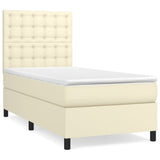 Giroletto a Molle con Materasso Crema 80x200 cm in Similpelle