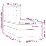 Giroletto a Molle con Materasso Crema 80x200 cm in Similpelle